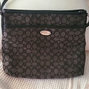 Coach Signature Coated Canvas Crossbody Black